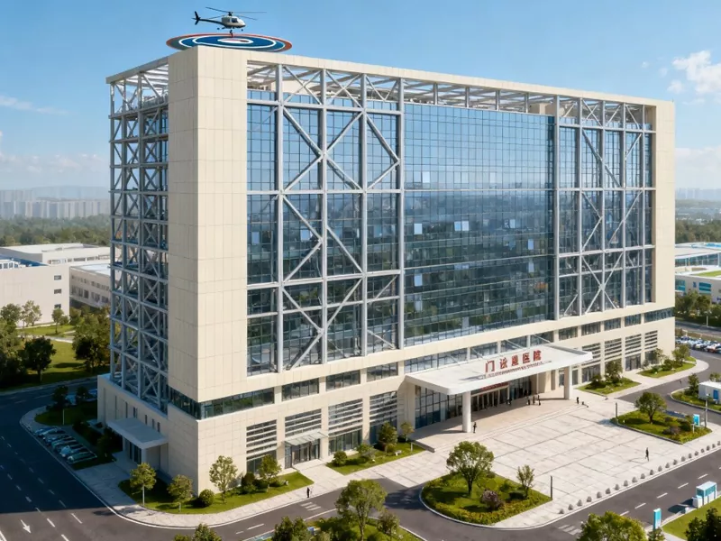 Ndërtesa e spitalit metalik të parafabrikuar shumëkatëshe Ndërtesa e spitalit metalik të parafabrikuar shumëkatëshe